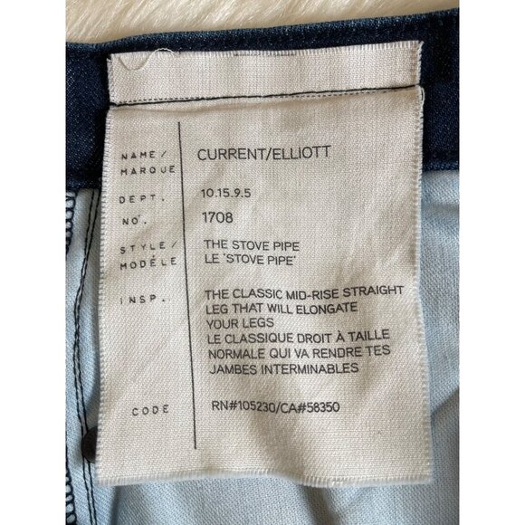 Current / Elliot Women's The Stove Pipe Straight Leg Jeans in Utility Rinse - Picture 6 of 11